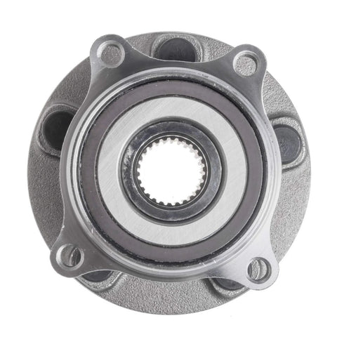 Front view of Front Wheel Bearing And Hub Assembly For 2010 To 2015 Toyota Prius And 2012 To 2015 Prius Plug-In, 2011 To 2017 Lexus CT200h.