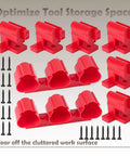 Tool Holder and Battery Mount for Milwaukee M12 12V Tools Wall Mount Hanger Kit Plastic Organizer with 22 Screws