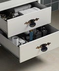 Retro Ceramic Mushroom Knob Set Of 5 With Zinc Alloy Backplates Bronze And Black Finish for Dresser Cabinet Wardrobe