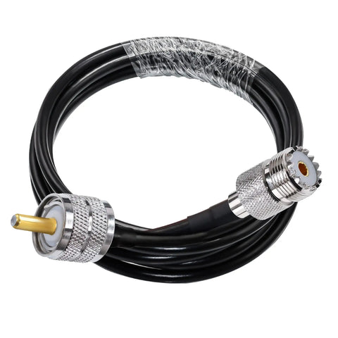 Coiled RG58 UHF Coax Extension Cable From Male To Female Killer Low Loss PL 259 Jumper For CB And Ham Radios 6.6 Ft