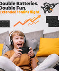 Child enjoying toy control of Mini RC Plane And Fighter Jet Drone For Adults And Kids, 360 Degree Flip, Headless Mode, Auto Hover.