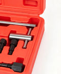 Heavy Duty Metal Bearing Extractor Blind Hole Puller Removal Tool Kit With Deep Reach Hardened Collet Adjustable Screw Set Grabbing Eight To 32 Millimeter Inner Dia Tight Grasp No Slip Smooth Motorcycle Water Pump Bearing Removal Fix Now, red case