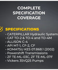 Pro Grade Transfluid TO-4 30W Heavy Duty Transmission Fluid For Drive Trains, OEM Grade Extended Life, 5 Gallon Pail, Delivers Superior Wear Protection, Lower Temperature, Compatible With Caterpillar TO-4, Komatsu, Vickers, ZF And More specifications