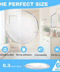 Clear Self Adhesive Door Stoppers For Walls, Heavy Duty Shock Absorbing Bumper Pads With Ultra Sticky Backing. 2 inch gel bumpers in a home setting.