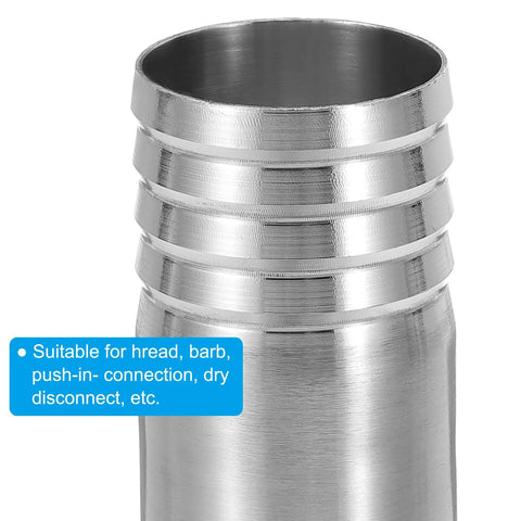PATIKIL 1.5in to 1.25in tri-clamp hose barb adapter, 2 pcs, stainless steel