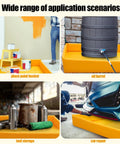Portable Folding Duck Pond 4x4 With Spill Containment Berm Wall used in various scenarios like painting, oil storage, tools, and car repair