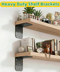 Heavy Duty L Bracket 6x6x5 90 Degree Pergola Bracket With Black Rustproof Coating For Carbon Steel, supporting shelves