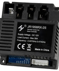 12V Remote Control Motor Controller For Ride On Cars JR1958RX-2S, Plug And Play Replacement Part Compatible With Power Wheels Control Box Receiver, Re-Pair After Install, Durable Upgrade For Kids Electric Vehicles