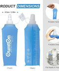 Soft TPU Water Bottle 480ml BPA Free Collapsible Leak Proof Hydration Flask For Running Vests Marathon Hiking And Cycling In Light Blue