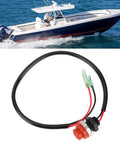 Keyless Start Stop Switch For Outboard Marine Engines, Round Push Button Ignition With 45cm Wire, No Key Needed, ABS Construction