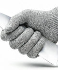 Level 5 Cut Resistant Gloves Fiberglass Free Food Grade for Oyster Shucking and Meat Cutting Grey Large Machine Washable