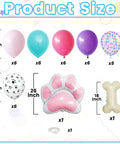 Doggo Approved Paw Print Party Balloon Kit With Pink Teal Purple Hot Pink Paw Print Balloons And Bone Foil Balloon For Girls