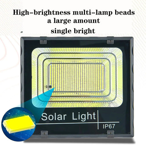 Solar Light Outdoor Garden Flood Light 150W 200W 300W Led Super Bright with high-brightness multi-lamp beads design.