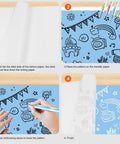Steps to use All In One 200 Sheet White Carbon Transfer Paper Pack with Graphite Tracing Paper and Embossing Styluses for DIY projects.