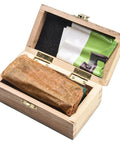 Noteflora Steel Bar for spirit Level 200mm 0.02mm Resolution Machinist Tool stored in wooden case, wrapped securely.