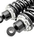 Rear Left And Right Street Rod Coil Over Shocks With Black Coated Springs 400 Pound Rate Smooth Ride And Precise Damping For Rear Suspension Five Eighth Inch Bolt Hole Beefed Up Street Performance Upgrade