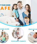 Family smiling in doorway promoting safety with Heavy Duty Door Reinforcement Lock For Front Doors Kid Safe Home Security.