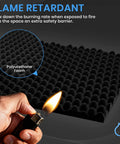 2 Pack High Density Egg Crate Acoustic Foam Panels 48 X 24 Inches Commercial Grade Soundproof Wall Tiles black polyurethane foam with flame retardant feature