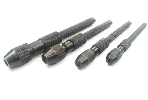 Pin Chuck Collet Vise Set For DIY Jewelry Making And Hobby Machining 4 Piece Hand Tool Kit for Drill and Lathe, matte black finish