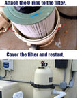 Pool Filter O Ring Replacement For Pentair Clean And Clear Cartridge Filters CC50 CC75 CC100 CC150 CC200 8.98 Inch Inner Diameter 0.275 Inch Thick Tank Clamp O Ring 1 Pack Easy Install And Durable Seal on pool filter housing