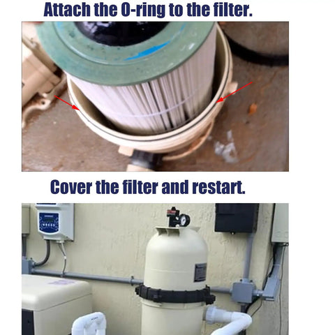 Pool Filter O Ring Replacement For Pentair Clean And Clear Cartridge Filters CC50 CC75 CC100 CC150 CC200 8.98 Inch Inner Diameter 0.275 Inch Thick Tank Clamp O Ring 1 Pack Easy Install And Durable Seal on pool filter housing