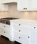 Legit Premium Matte Black Pebble Cabinet Knobs For Dresser Drawers In A Solid Ten Pack on modern white kitchen cabinets.