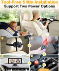 1080P Dual Baby Car Camera With 6.8 Inch Night Vision Monitor And Split Screen For Two-Kid Rides, easy installation steps