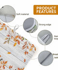 Product features of Fall Thanksgiving Dish Drying Mat With Pumpkin Leaves Floral Design Absorbent Microfiber Surface Thick Cushioned Pad Machine Washable 18 By 24 Inches Cozy Fall Vibe For Your Kitchen Counter Pad, including soft material, strong edge, hanging loop, and breathable bottom.