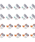 2 Pin Dt Series Waterproof Connector Kit pack includes Dt04-2P and Dt06-2S receptacles 13 amps continuous 14-18 AWG wire IP67
