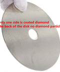 Four Inch Diamond Flat Lap Wheel Coarse Grit Angle Grinder Attachment To Polish Gemstones Glass And Stone Rapidly With Hella Edge Control And Badass Parallel Design For Ceramic Art Projects, showing one diamond-coated side.