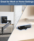 Adjustable Mini PC Mount Bracket on wall securely holds a compact desktop near a clean workspace, easy setup for Mac Mini.