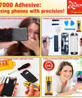 T7000 adhesive glue guide for repairing phones using Upgrade T7000 Black Adhesive Glue 2 Pack 15ml Tubes High Performance Waterproof
