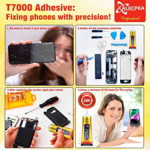 T7000 adhesive glue guide for repairing phones using Upgrade T7000 Black Adhesive Glue 2 Pack 15ml Tubes High Performance Waterproof