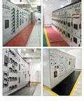 Top Notch Job Site Ready Heavy Duty Rubber Insulating Mat Badass Grip Non Slip Safety Cover For Electrical Rigs And Switchboards Blocks High Voltage Shock Guard placed in an electrical control room.