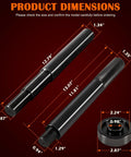 Gimbal bearing alignment and install kit with two black metal rods and a bearing installer tool.