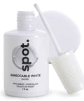 High Gloss White Touch Up Paint For Porcelain And Appliances, bottle with brush, 1 fl oz size, open lid view