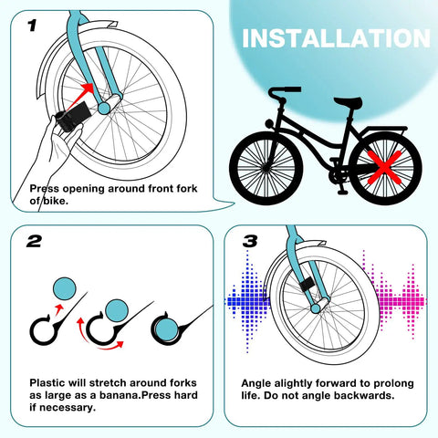 Installation guide for Bike Sound Maker Exhaust System That Lets Your Bicycle Roar Like A Motorcycle Realistic Engine Noise Snap In