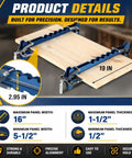 Premium 19 Inch Panel Clamps With Bonus Storage Rack Delivering Four Way Pressure for precise woodworking joinery.