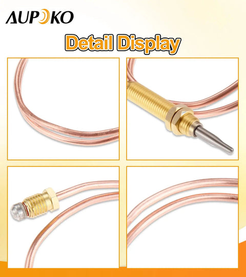 High Quality 24 Inches Long Gas Fireplace Thermocouple With M8x1 Nut And Head Tip detail display image