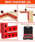 Pro Grade 4 Pack Right Angle Clamp Set For Woodworking, 5.5 Inch Aluminum Alloy Squares With Case, showing 90 degree setup and case