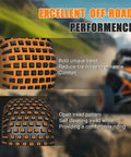 All Terrain Knobby ATV UTV Tires 22x11-8 Tubeless 6 Ply Set of Two, tread detail, off-road performance background