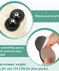 Close-up of Self Adhesive Appliance Wheels for Heavy Kitchen Gear showing dual steel ball bearings and adhesive pad.