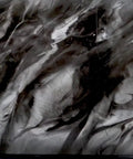 Epoxy resin countertop surface with marbled black and white finish, enhanced with Sanding Disc Variety Pack For Stone, Tile, And Countertops, 9 Round Abralon And Abranet Polishing Discs With Grits 220 To 4000, Perfect For Epoxy Resin Finishing And A Smooth DIY Surface Makeover.