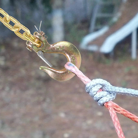 4 Pack 1/4 Inch Clevis Slip Hooks With Safety Latch Grade 70 Forged Steel 12600 Lb Capacity connecting chains and ropes securely.