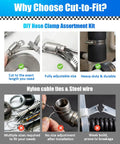 Cut To Fit Stainless Steel Hose Clamp Kit That Is DIY Friendly With A 32.81 Foot Roll Of 304 Band And 20 Reinforced Fasteners benefits
