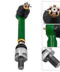 Beefy Tie Rod Kit Fits Tractor Models 6115D 6420 6320 6120 6220 6415 6215 6520 6603 And More For Rock Solid Steering, Easy Install, Durable Alloy Build, Real Value For Everyday Field Work., green steel tractor tie rod kit with threaded ends and ball joint