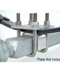 Built Tough Square U Bolts With Hardware For Boat Trailer Zinc Galvanized Steel One Half Inch Diameter Three And One Sixteenth Inch By Four And One Sixteenth Inch For Three By Three Beam Pack Of Four securing beam