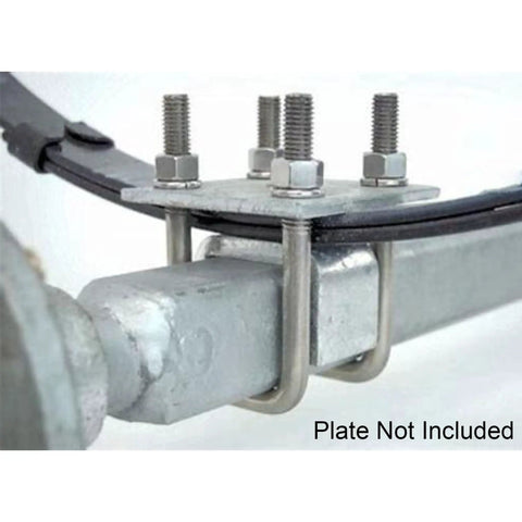 Built Tough Square U Bolts With Hardware For Boat Trailer Zinc Galvanized Steel One Half Inch Diameter Three And One Sixteenth Inch By Four And One Sixteenth Inch For Three By Three Beam Pack Of Four securing beam