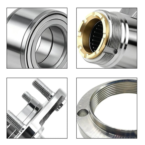Front Wheel Hub And Bearing Assembly Kit Fits Tacoma 1995 2004 4WD 2.4L 2.7L 3.4L Engines Replacement Wheel Hub Bearing Set close-up views