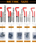 Helicoil Thread Repair Kit With 261 Pieces Includes Installation Tool, Twist Drill, Break Pin, Tap, Metric Sizes M5 to M12